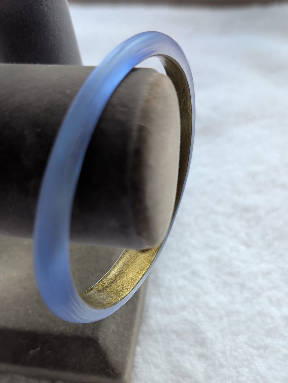 Alexis Bittar blue lucite tapered bangle